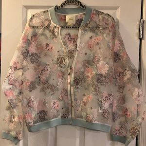 Sheer Anthropologie Bomber